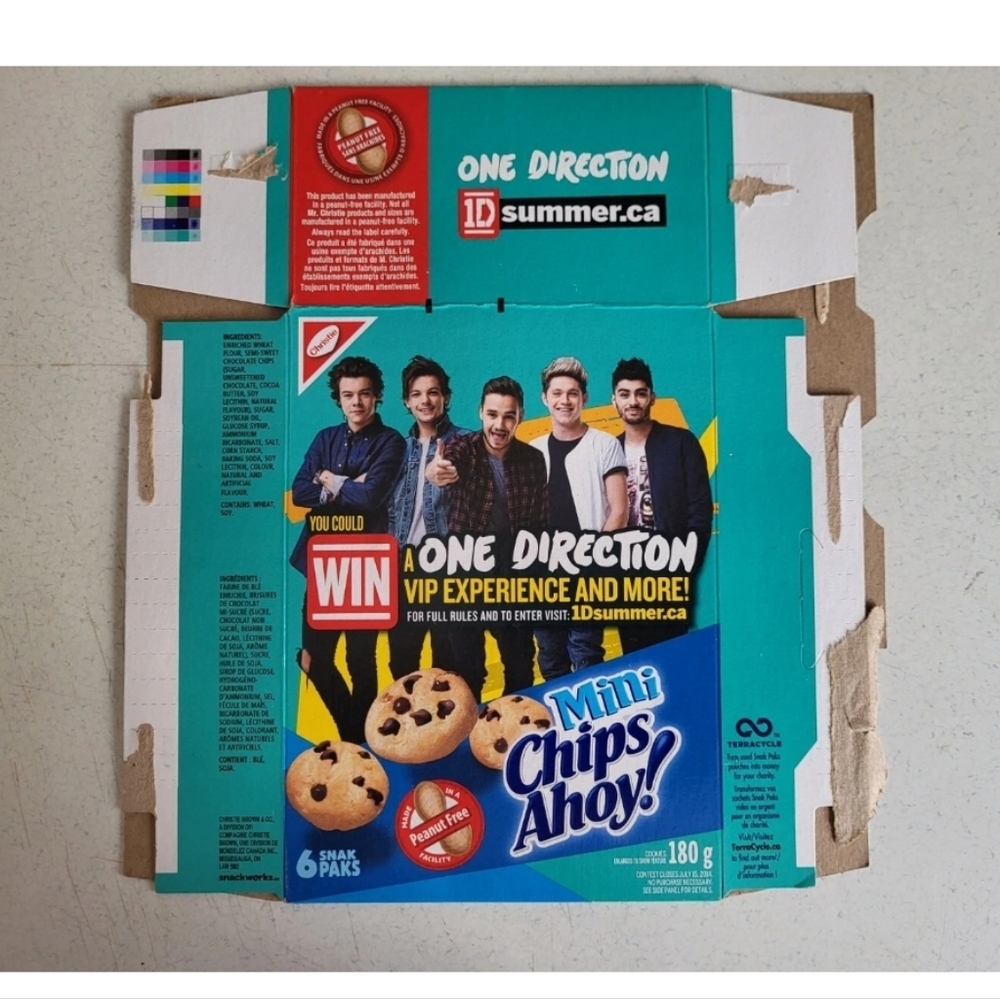 One Direction 2010s Chips Ahoy Cookie Box